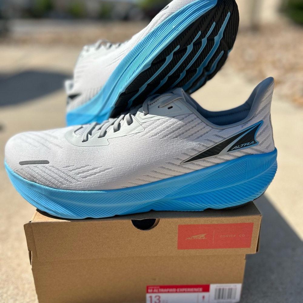 Altra Gray and Blue Athletic Shoes with Rocker Sole